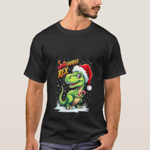 Womens Santasaurus Rex Funny Dinosaur xmas Santa H T-Shirt