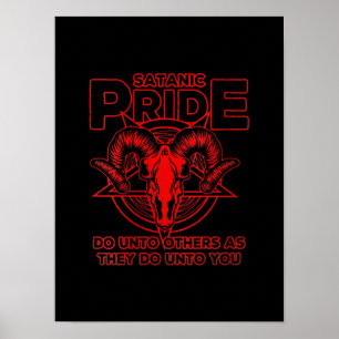 Womens Satanic Pride Satanism Pagan Goat Satan Poster