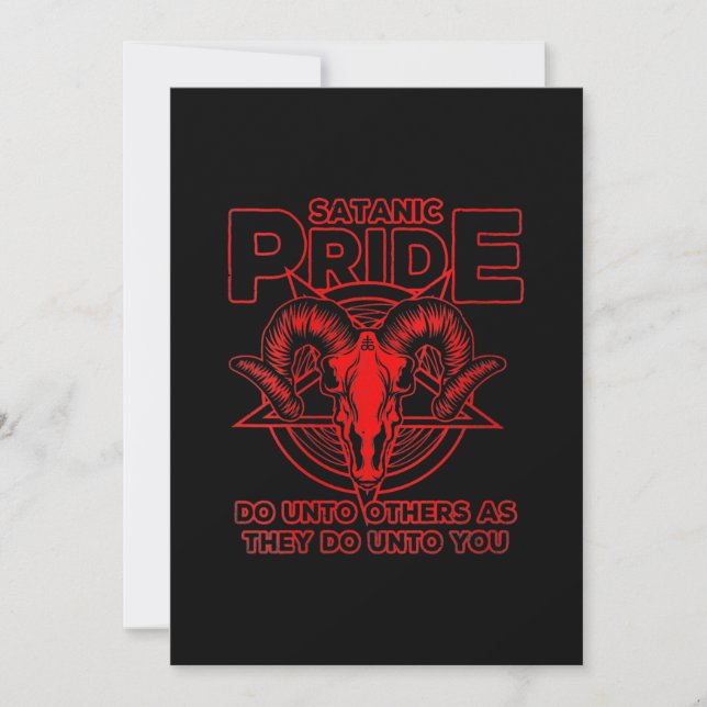 Womens Satanic Pride Satanism Pagan Goat Satan Save The Date (Front)