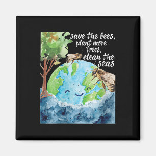 Womens Save The Bees - Environmental Protection Magnet