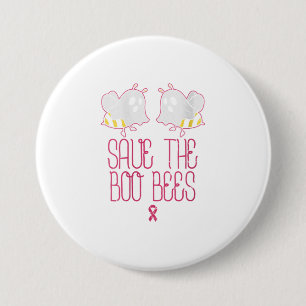 Womens Save The Boo Bees Breast Cancer Aware 3 Inch Round Button