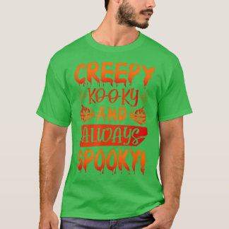 Womens Scary Halloween broom engraved pumpkin funn T-Shirt
