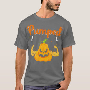 Womens Scary Halloween broom engraved pumpkin funn T-Shirt