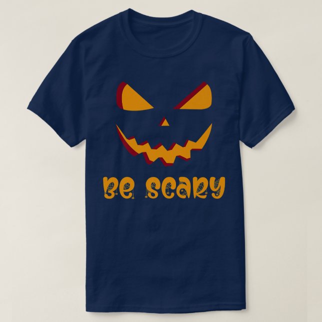 Womens Scary Halloween design broom engraved pumpk T-Shirt (Design Front)