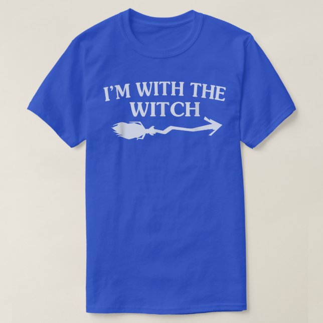 Womens Scary Halloween design broom witch T-Shirt (Design Front)
