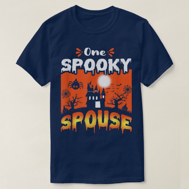 Womens Scary spooky Halloween design haunted castl T-Shirt (Design Front)