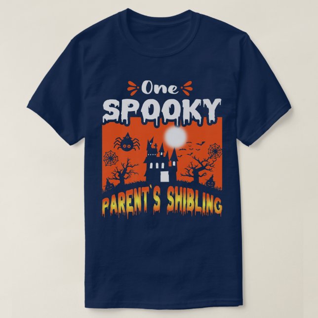 Womens Scary spooky Halloween design haunted castl T-Shirt (Design Front)