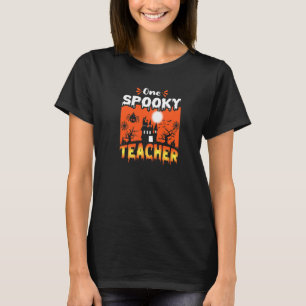 Womens Scary Spooky Halloween Haunted Castle Night T-Shirt