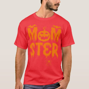 Womens Scary spooky Halloween mom mother monster m T-Shirt