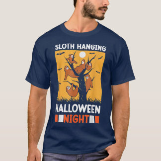 Womens Scary spooky sloth hanging halloween night  T-Shirt