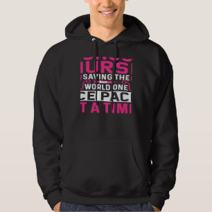 Womens School Nurse Saving The World One Ice Pack Hoodie
