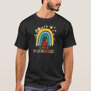 Womens School Psychologist Boho Rainbow Appreciati T-Shirt