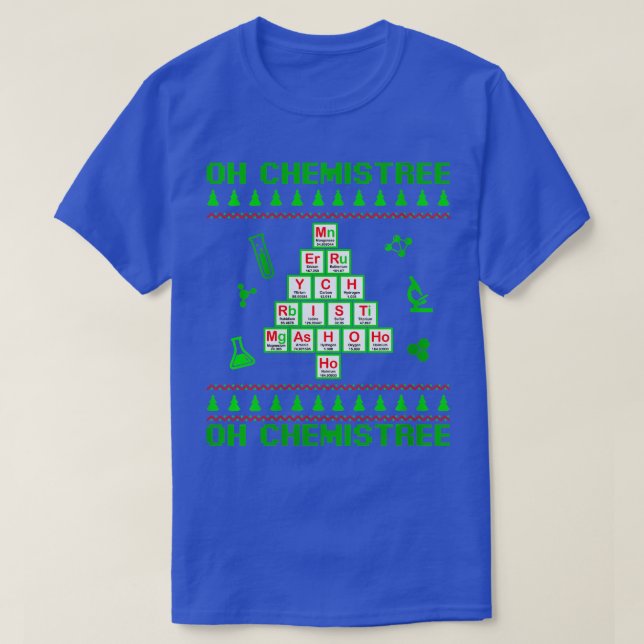 Womens Science Christmas  Oh Chemist ree Chemistre T-Shirt (Design Front)