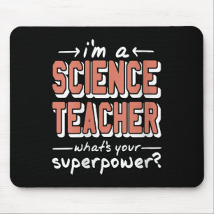 Womens Science Teacher Superwer Funny Nerd Pride V Mouse Pad
