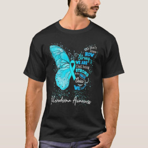 Womens Scleroderma Awareness Teal Ribbon Butterfly T-Shirt