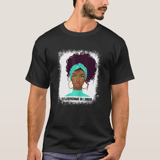 Womens Scleroderma Warrior Curly Natural Hair Afro T-Shirt (Front)