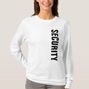 Womens Security T-Shirts Double Sided Print White