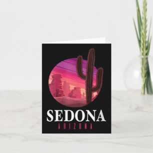 Womens Sedona Arizona Cactus Sunset Desert Sedona Card