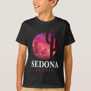 Womens Sedona Arizona Cactus Sunset Desert Sedona  T-Shirt