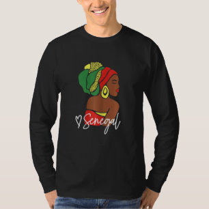 Womens Senegal Senegalese Flag Africa Ethnic Herit T-Shirt