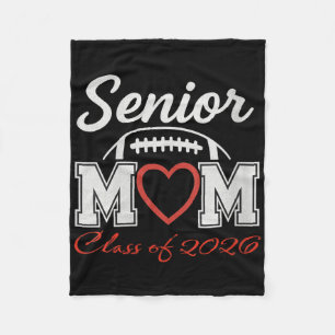 Womens Senior Football Mom Cl Of 2026 Graduation G Fleece Blanket