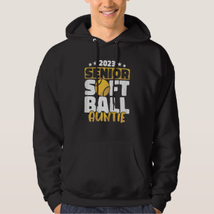 Womens Senior Softball Auntie Softball Players Sof Hoodie
