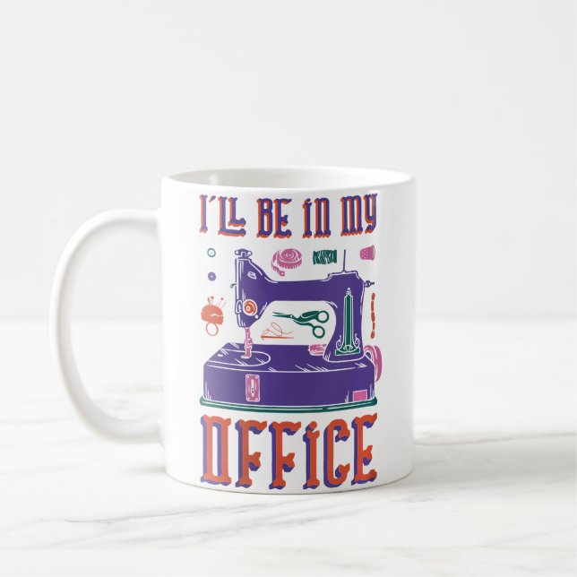 Womens Sewing Machine Quilting Seamstress Sewer Kn Coffee Mug (Left)