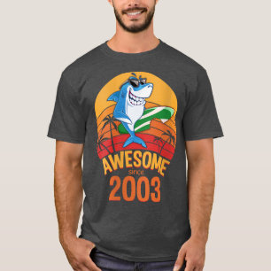 Womens Shark Birthday 17 Years Old Surf Awesome Si T-Shirt
