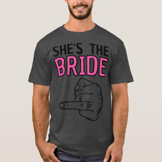 Womens She is the bride T-Shirt
