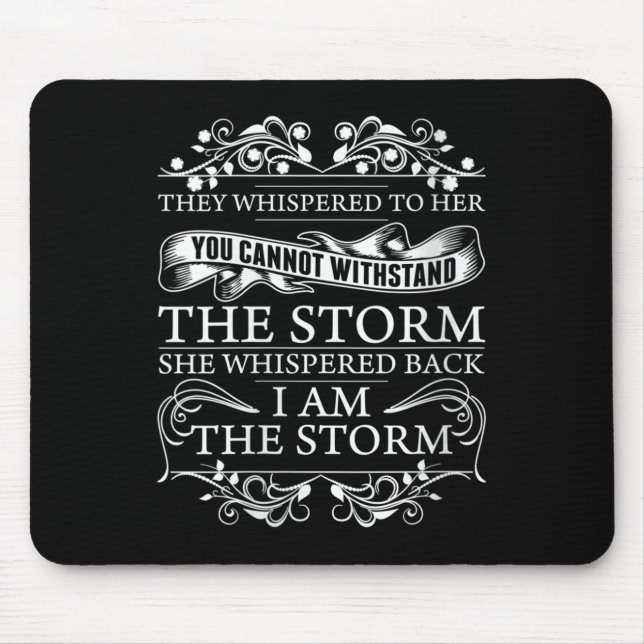 Womens She Whispered Back I Am The Womens Motivati Mouse Pad (Front)