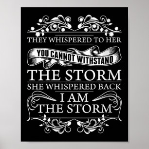 Womens She Whispered Back I Am The Womens Motivati Poster