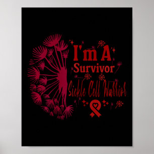 Womens Sickle Cell Blood Disorder Warrior Survivor Poster