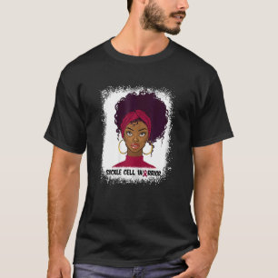 Womens Sickle Cell Warrior Fighter Support Sickle  T-Shirt