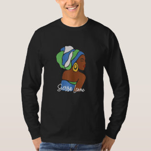 Womens Sierra Leone Flag Africa Map Ethnic Heritag T-Shirt