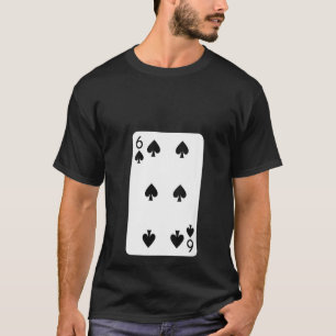 Womens Six Of Spades Playing Cards Halloween Costu T-Shirt