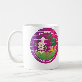 Womens Skeleton Gardening Humourous Skeleton Water Coffee Mug