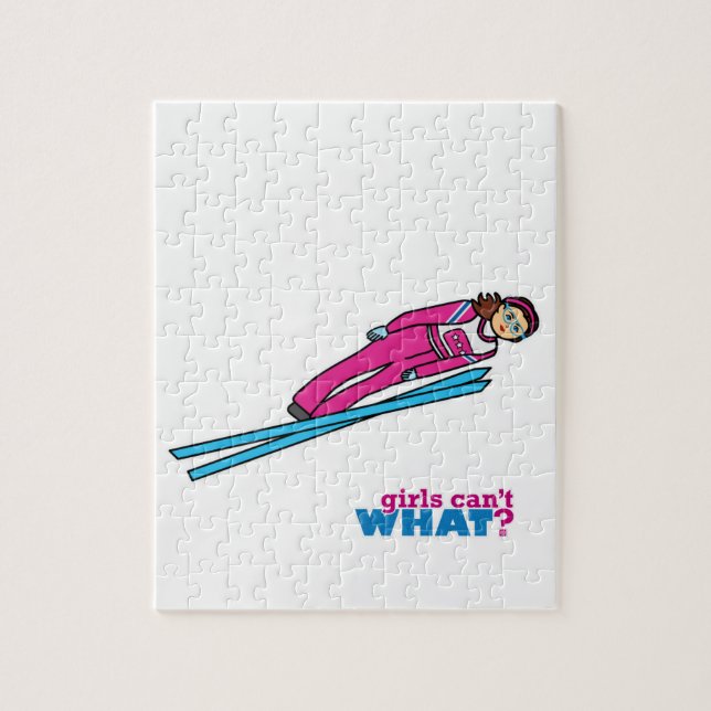 Womens Ski Jumping Jigsaw Puzzle (Vertical)