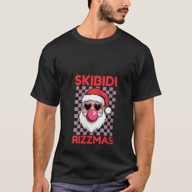 Womens Skibidi Rizzmas Christmas Rizz Santa Claus  T-Shirt (Front)