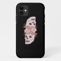 Womens Skull Floral Head Painting Art-Work Cool