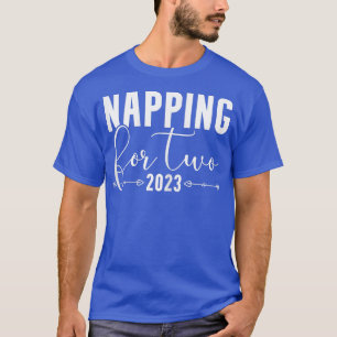 Womens Sleep For Two Pregnant Pregnancy Announceme T-Shirt