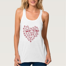 Women's Slim Fit Racerback Tank Top Valentine