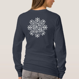 Womens Slim Fit Snowflake QR-code T-Shirt