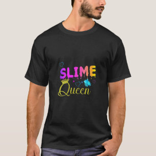 Womens Slime Queen Birthday Crown Rainbow  For Gir T-Shirt