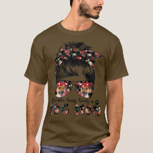 Womens Smooth Fo Terrier Dog Mom Messy Bun Hair Gl T-Shirt