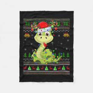 Womens Snake Ugly Christmas Sweaters Reindeer Sant Fleece Blanket