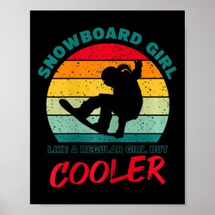 Womens Snowboard Girl Snowboarder Tricks 1 Poster