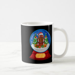 Womens Snowman Football Santa Hat Merry Christmas Coffee Mug