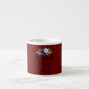 Womens So Happy I Have Twins Flowers Funny Mom Espresso Cup