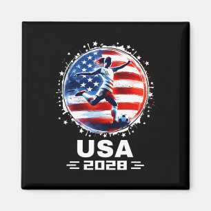 Womens Soccer American Flag Soccer Apparel Soccer  Magnet