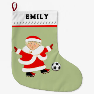 Women's Soccer Large Christmas Stocking